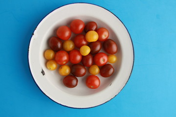 Three varieties of cherry tomatoes
