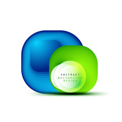 Square geometric banners with 3d smooth blend effect. Digital technology trendy icon design. Vector Illustration For Wallpaper, Banner, Background, Card, Book Illustration, landing page