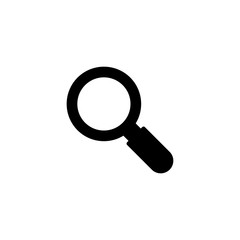 Search icon. Magnifying glass or search icon, flat vector graphic on isolated background. - Vector