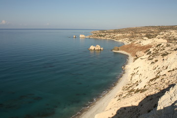 Obraz premium A View of Aphrodite's Rock, Cyprus