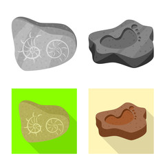 Vector illustration of story and items icon. Set of story and attributes vector icon for stock.