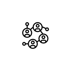 Global, Business Network vector icon. People, Social network icon. Vector illustration.