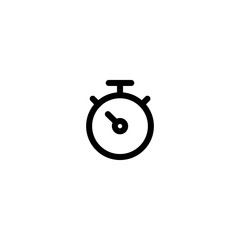 Stopwatch / stop watch timer flat vector icon for apps and websites. Trendy flat design style on white background.