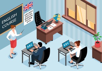Isometric Language Classroom Composition
