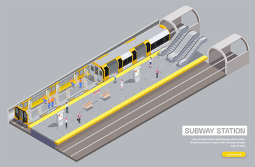 Metro Isometric Illustration