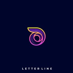 Abstract Letter Illustration Vector Design template