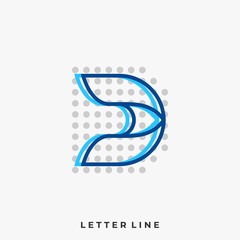 Obraz premium Abstract Letter D Illustration Vector Design Template.