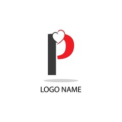 P letter logo symbol modern business