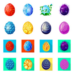 Vector design of animal and prehistoric icon. Collection of animal and cute stock vector illustration.