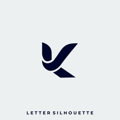 Abstract Letter Illustration Vector Design Template