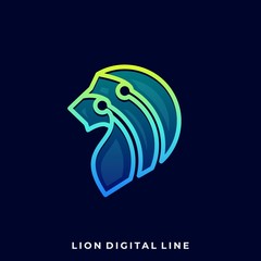 Abstract Lion Illustration Vector Template