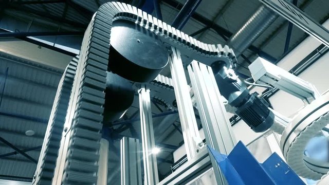 Conveyor belt in production. Conveyor belt for moving products