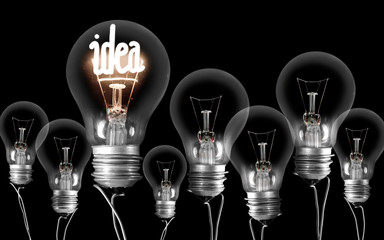 Light Bulbs Idea Concept
