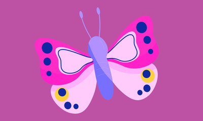 butterfly on a purple background