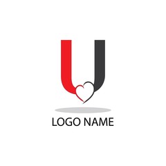U letter logo symbol modern business