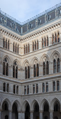 Fototapeta na wymiar Courtyard of town hall of Vienna / Wien