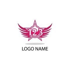 123 number design modern illustration