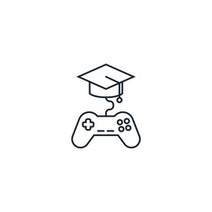 Game-based Learning creative icon. From e-Learning icons collection. Isolated Game-based Learning sign on white background