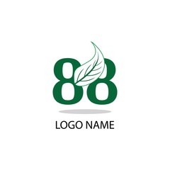 88 number logo symbol illustration design