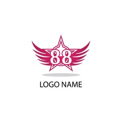 88 number logo symbol illustration design