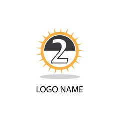 2 Number logo symbol illustration design