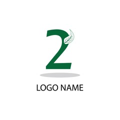 2 Number logo symbol illustration design