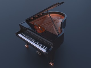 Classic Piano Hi resolution render - 307597103