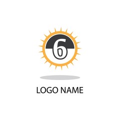 6 logo number symbol illustration design