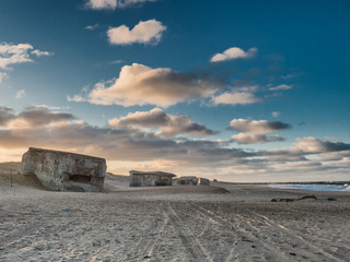Bunker from WW2 on a Danish beach in Thyboroen, Denmark