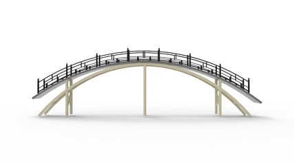 3d rendering of a a bridge isolated in a bright studio background