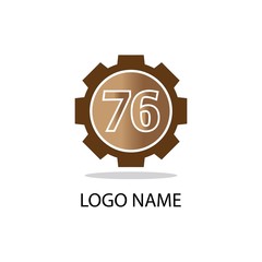 Naklejka premium 76 logo vector design illustration modern business