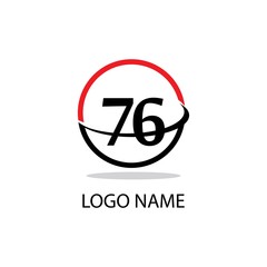 76 logo vector design illustration modern business