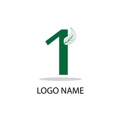 1 number logo symbol design illustration