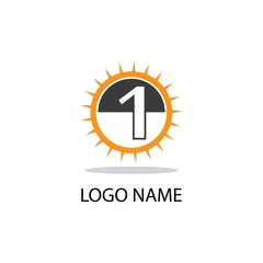 1 number logo symbol design illustration