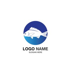 Fish logo vector illustration template