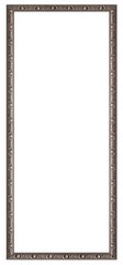 Panoramic silver frame for paintings, mirrors or photo isolated on white background