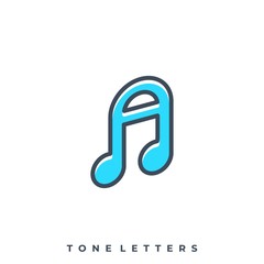 Letter Tones Illustration Vector Template