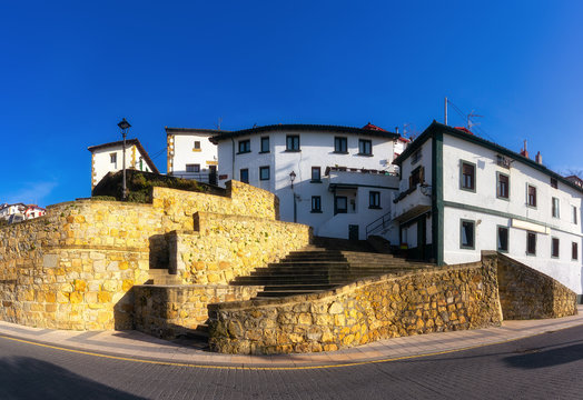 Beautiful panorama of Puerto Viejo of Algorta in Getxo