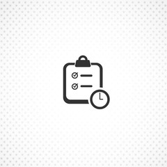 Planning icon. time management icon for mobile concept and web apps design