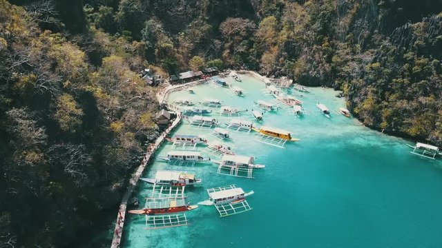 Philippines boats on a dock