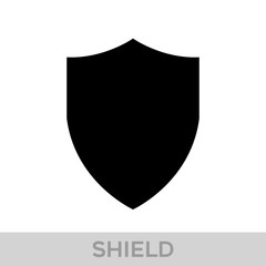 Vector Shield icon. Heraldic shields, security black labels. Knight award, medieval royal vintage badges isolated vector.