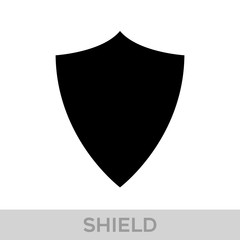 Vector Shield icon. Heraldic shields, security black labels. Knight award, medieval royal vintage badges isolated vector.