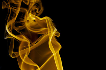 single colored smoke photo against balck background