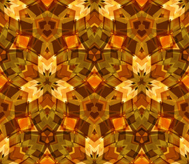 Kaleidoscope seamless pattern. Composed of abstract shapes. Useful as design element for texture and artistic compositions. - 307605991