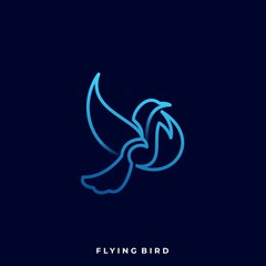 Flying Bird Illustration Vector Template