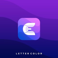 Abstract Letter Icon Application Illustration Vector Template