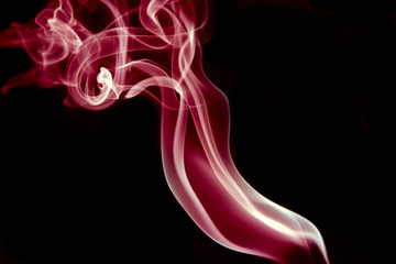 single colored smoke photo against balck background