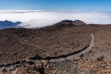 Ruta por el Teide, volcan situado en Tenerife (Islas Canarias, España).