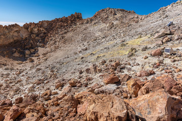 Crater del volcan Teide (Tenerife, Islas Canarias - España).