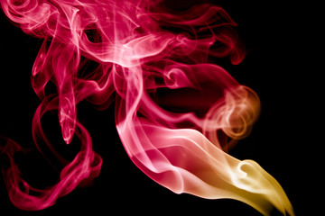 multicolored smoke photo against black background